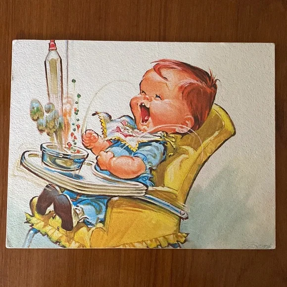 VTG Baby Book & Baby Illustration - Picture 9 of 13